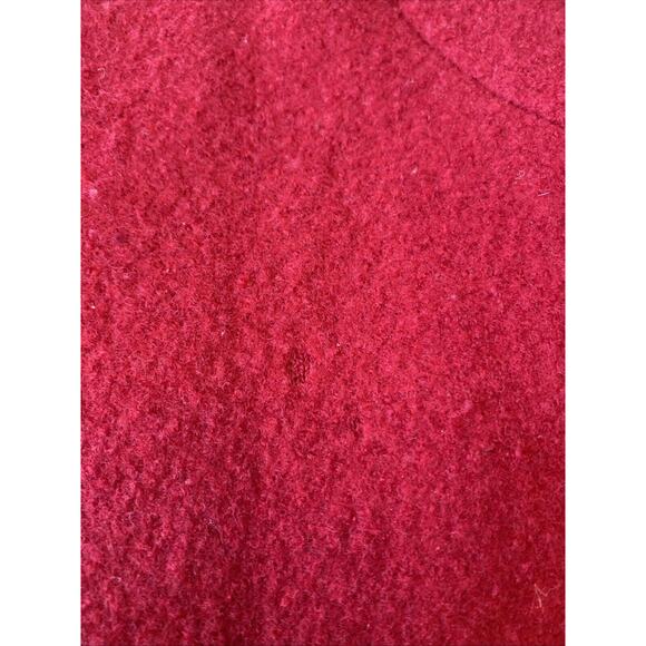 EILEEN FISHER 1X Woman 100% Wool Red Cardigan Sweater Coat Shaket Boiled Felted - Picture 13 of 16